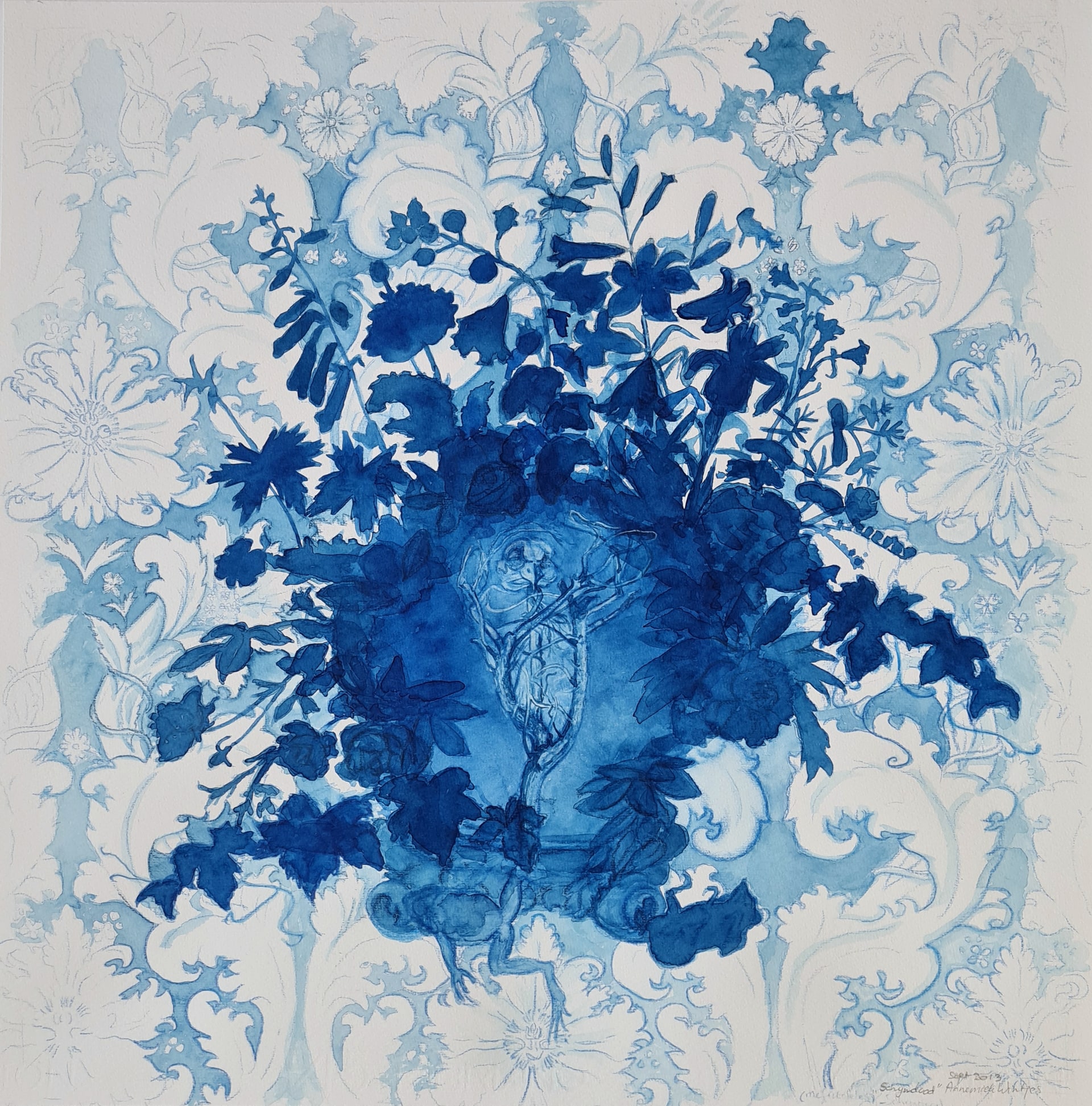 Schijndood, 41 x 41 cm, met aluminium lijst, september 2013